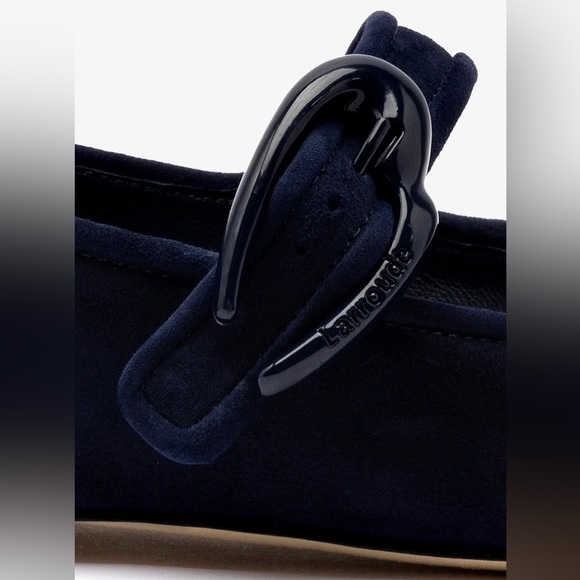 NIB Verona Ballet Flat In Navy Suede by Larroudé - Picture 4 of 6